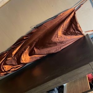 Forever 21 Ox ruched sides copper colored satin dress never worn NWT